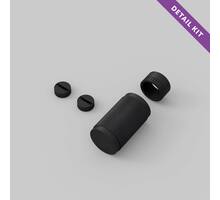 Dimmer Detail Kit/Single/Cross Knurl/Black