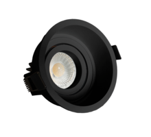 Palma Solo kantelbare inbouwspot rond zwart + Triac driver