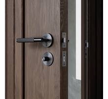 Door Handle Set/Linear/Welders Black