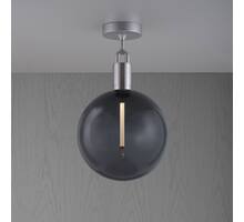 Forked Ceiling/Steel/Large Smoked Globe