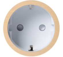 Rond 2.0 Socket F - t.less - brushed brass - white cup