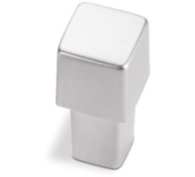 Knop SQAURE mat aluminium 12x12mm
