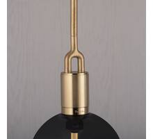 Forked Pendant/Brass/Large Smoked Globe