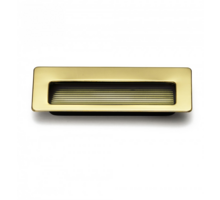 Komgreep glans chroom/zwart 80x36mm, inlaat 67x27x13mm