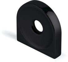Knop CIRCLE met gat, mat zwart 25x8x27mm