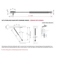 Bovenklepschaar K12 VERSTELBAAR 244mm 80N