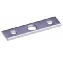 Plaat M8 verzinkt, 60 x 16 x 3mm, gatafstand 40mm