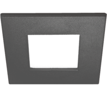 Losse spot Quadrum mat zwart 12Vdc/3W- 2700K