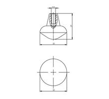Meubelknop ø 30mm mat zwart