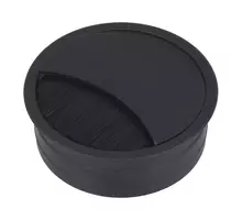 Kabeldoorvoer 60mm aluminium zwart geanodiseerd, diepte 22mm