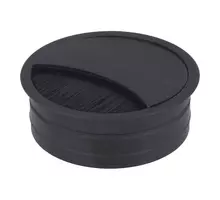 Kabeldoorvoer 60mm aluminium zwart geanodiseerd, diepte 22mm