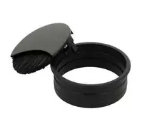 Kabeldoorvoer 60mm aluminium zwart geanodiseerd, diepte 22mm