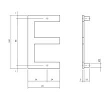 Huisletter E 100mm