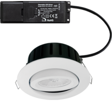 Aosta  kantelbare IP44 inb. spot wit 2700K -6W +Triac driver