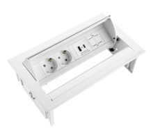 PowerDesk In - 2x 230V + 1x USB A+C  + keystone wit