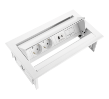 PowerDesk In - 2x 230V + 1x USB A+C  + keystone wit