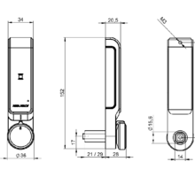 Mauer CABlock codeslot verticaal, 1-23 mm, wissel/vast gebr
