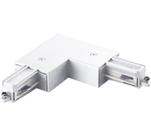Bocht 90° 1-fase rail wit, binnen