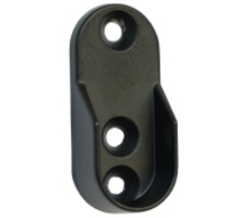 Roedehouder REZY zwart opschroef, voor roede 30x15mm