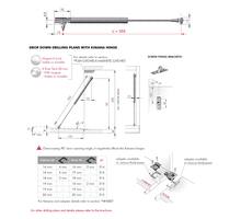 Klepschaar K12 VERSTELBAAR 355mm  - vallende klep