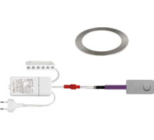 6x Smally 24V RVS Look+Mini Jolly 24Vdc/20W+Mini Pulsdimmer
