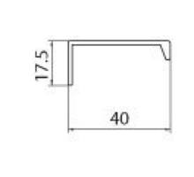 Greep wit 40x40mm