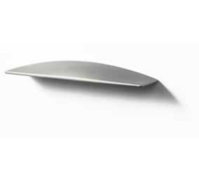Greep 142x23x10mm mat metallic aluminium hartafstand 96mm