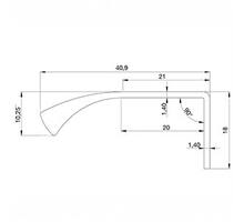 Greep 10x40mm mat zwart geborsteld