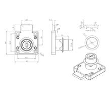 Oplegslot 850 LADE gelijksluitend, 19x22mm
