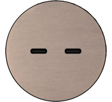 Rond 2.0 USB-C 2X (30W) - t.less - light bronze