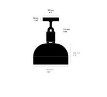 Forked Ceiling/Steel/Medium Burnt Steel Shade