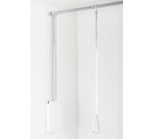 Garderobelift met dubbele soft close 750-1100mm wit/chroom
