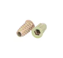 Rampabus conisch M6/12,5x20mm met rand, geel verzinkt, SW6