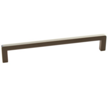 Greep 9x9mm hoh 192mm bruin gelakt totale lengte 200mm