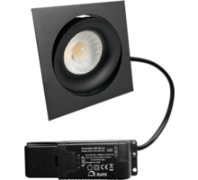 Cádiz kantelbare inbouw vierkant zwart + Triac driver