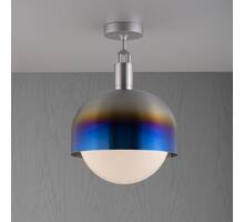 Forked Ceiling/Steel/Large Burnt Steel Shade/Large Opa