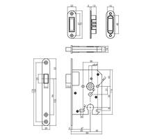 Woningbouw magneet cilinder dag- en nachtslot 55mm