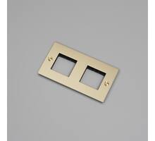 2G Wall Plate/Modules Only/Brass