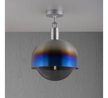 Forked Ceiling/Steel/Large Burnt Steel Shade/Large Smo