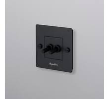 EU 1G Double Toggle Switch/w/ B+P Logo/Black