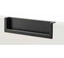 Inlaatgreep 140x44x18mm mat zwart, hartmaat 128mm, 20 st.