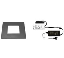 1x Quadrum mat zwart 12V+ MC-Easy + Driver 24W
