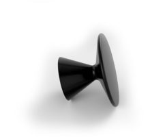 Jashaak DIABOLO mat zwart diameter 60mm, 35mm hoog