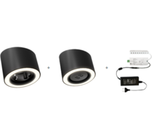 1x Unika mat zwart WCD 24V + 1x USB + MC-Easy + Driver 36W