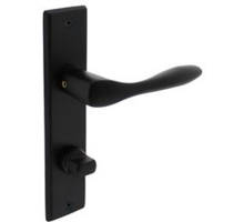 Deurkruk Banaan met schild 181x41x7mm WC63/8mm mat zwart