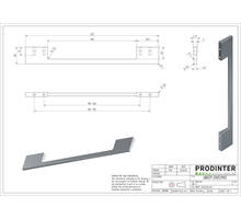 Laia greep 288/320mm mat wit