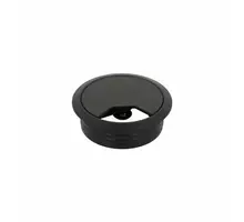 Kabeldoorvoer klep met veer 60mm kunststof zwart