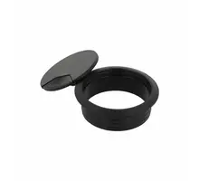 Kabeldoorvoer klep met veer 60mm kunststof zwart