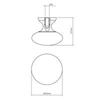 Meubelknop paddenstoel ø32mm zwart