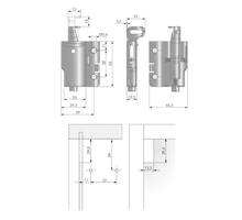 Kastophanger links, verzinkt